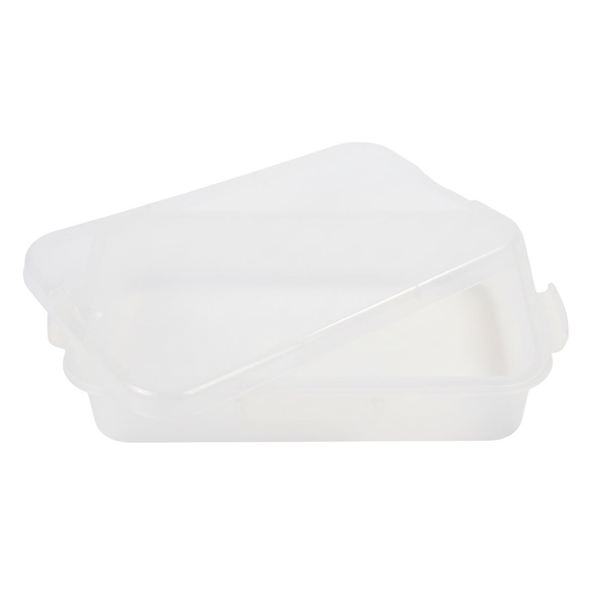 SANDLÅDA Transparent 2-pack med lock - Transparent, Plast (25/38/8cm) - Relaxdays