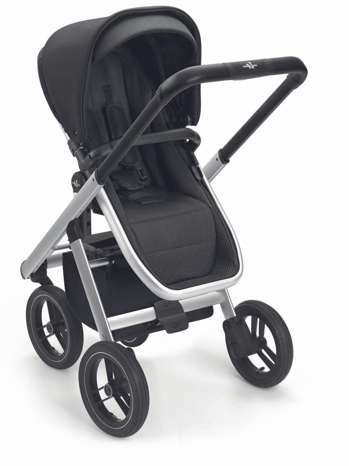 KINDERWAGEN Kombi 2 in 1 inkl. Regenschutz und Wickeltasche - Schwarz, Metall (61/94/123cm) - Cam il Mondo del Bambino S.p.A.