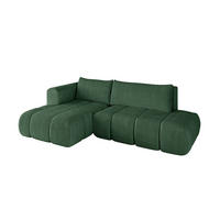 ECKSOFA Ottomane Links CLOUD-L 289x180x40 Grün Cord - Grün, Holzwerkstoff/Kunststoff (180/289cm) - ALTDECOR