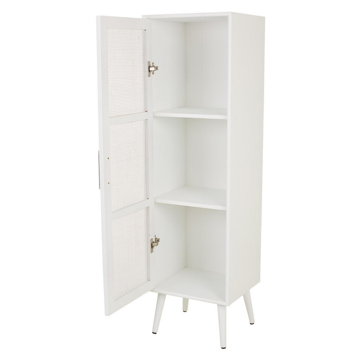 SCHRANK aus Holz und Gitter 41x37x140cm - Weiß, Holz (40.5/139.5/37cm) - Wanderlust