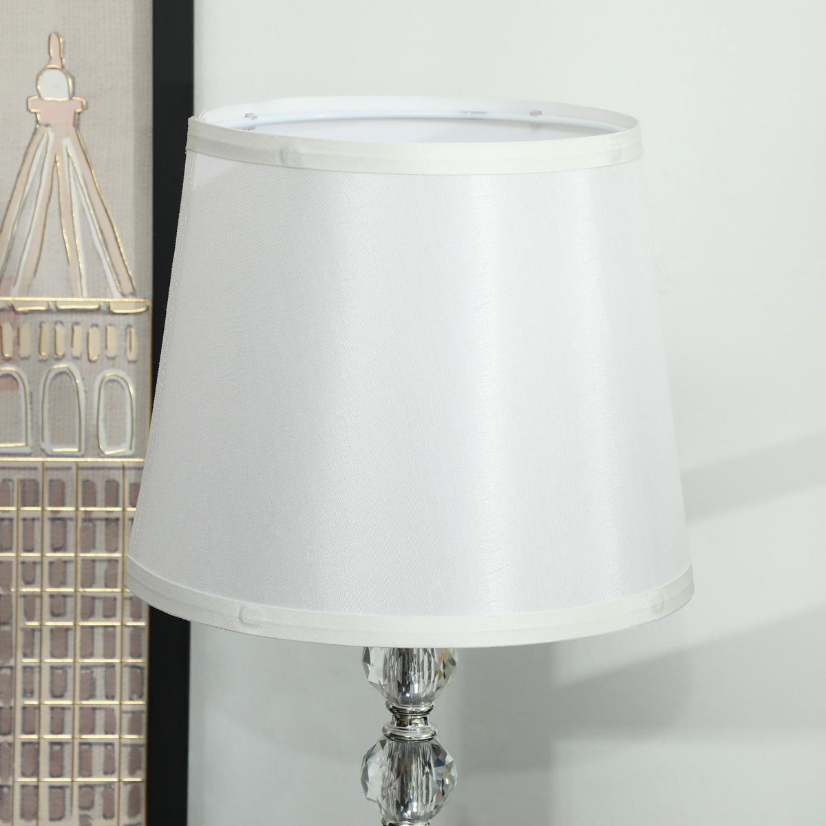 TISCHLAMPE LED Tischleuchte USB Aufladbar, Silber 23 x 23 x 45 cm - Weiß, Metall (23/23/45cm) - HOMCOM