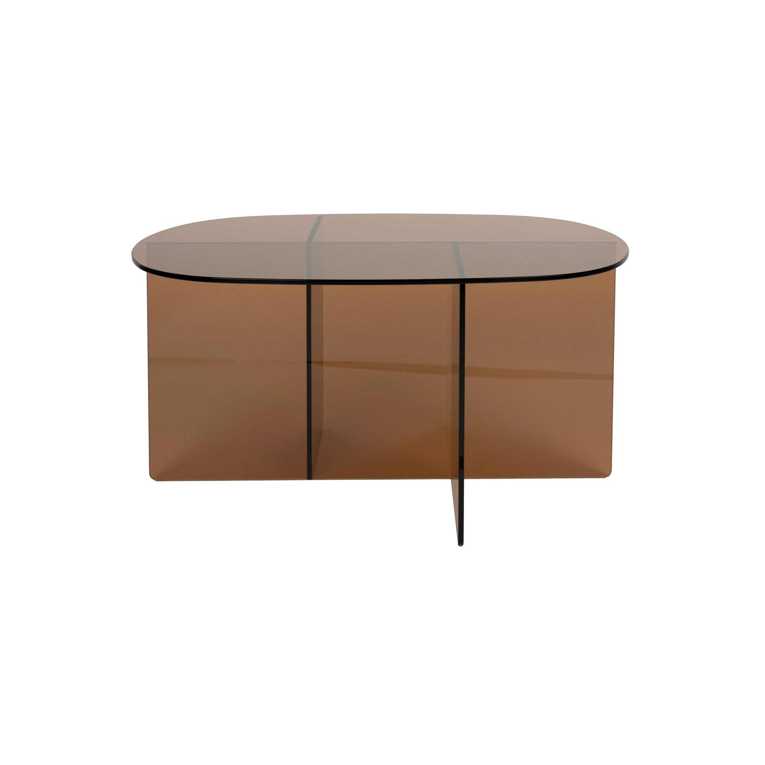 COUCHTISCH Linea Braun - Braun, Glas (80/60/40cm) - Zuiver