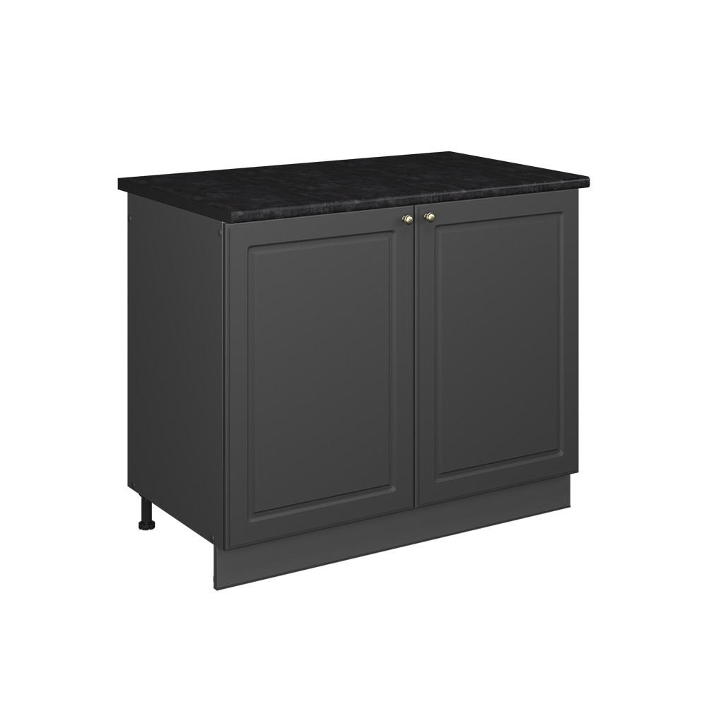 DISKBÄNKSSKÅP Fame-Line, Herrgård i antracitguld/antracit, 100 cm, AP Antracit Antracit, Antracit 82/100/60 cm