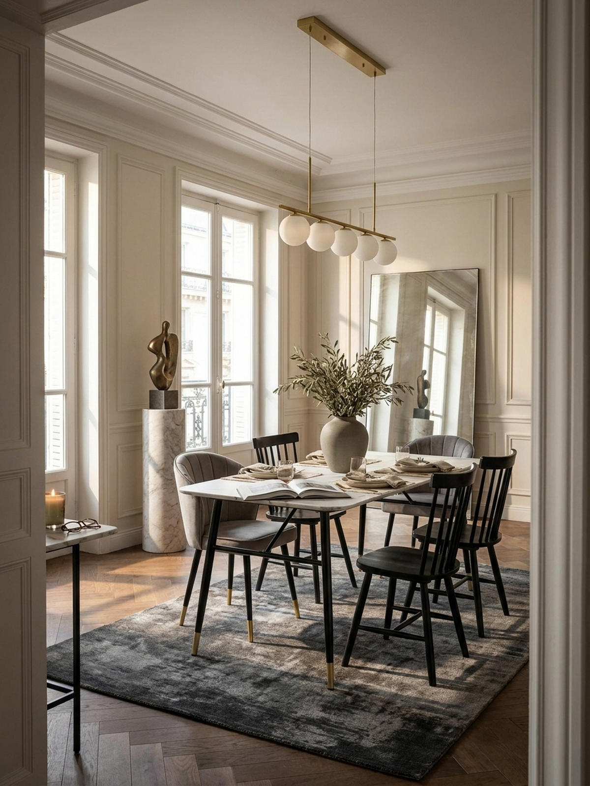 ESSTISCH Marmoroptik Metall Rechteckig Modern Klein, Weiß 140x80x76 cm - Goldfarben/Weiß, Holzwerkstoff/Metall (80/140/76cm) - KADIMA DESIGN