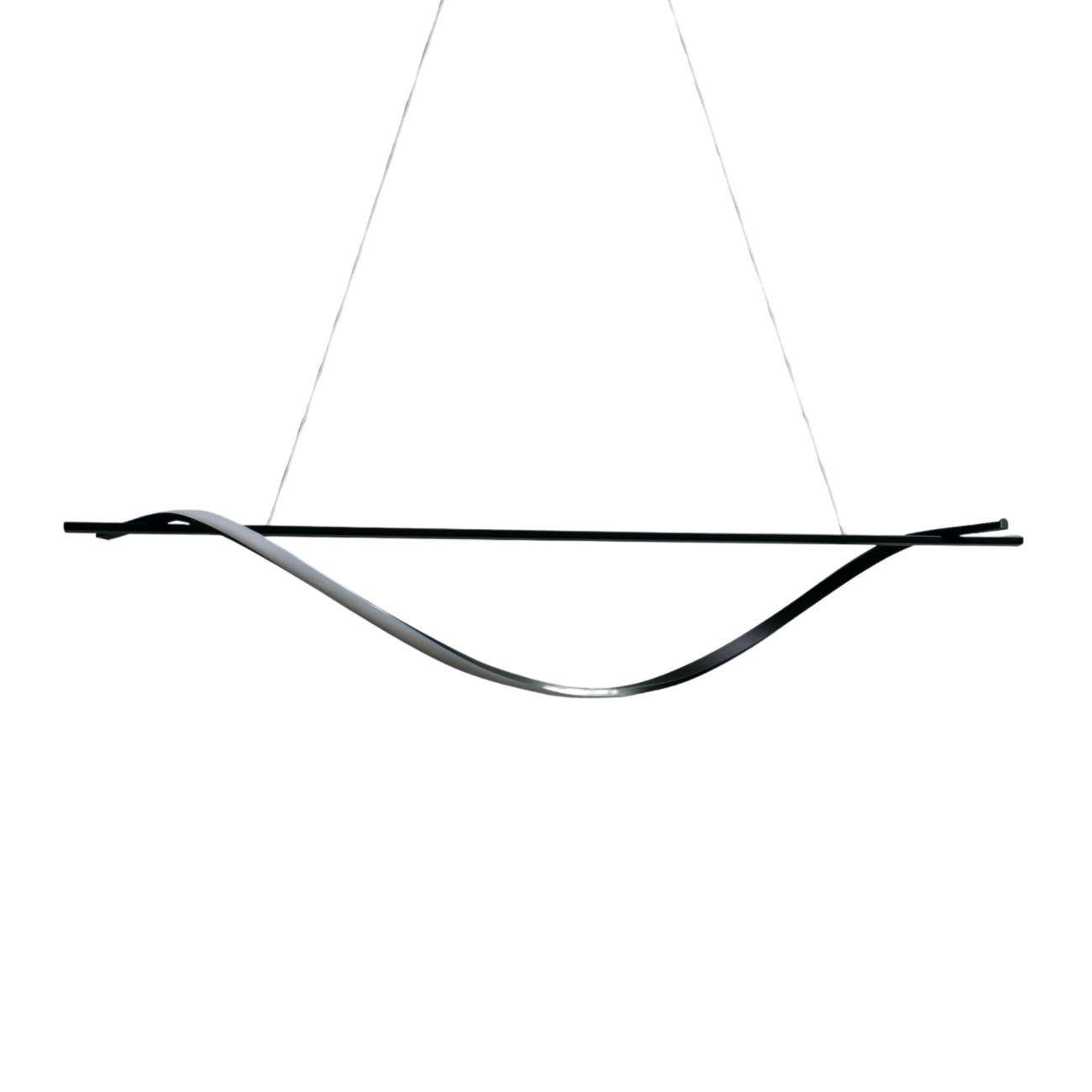HÄNGELEUCHTE Hilda, Schwarz, 120cm - Schwarz, Metall (120/21/120cm) - KOSILUM