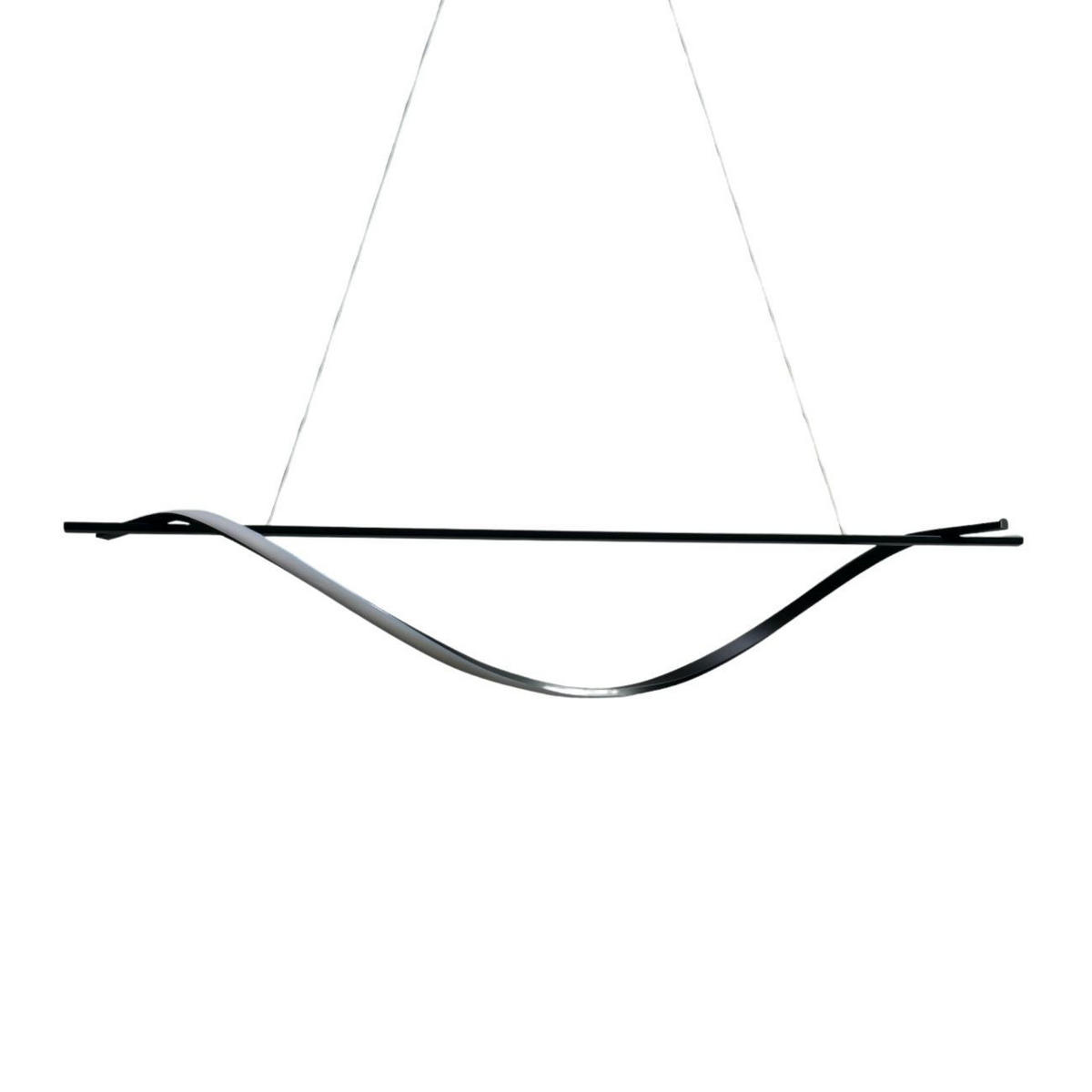 HÄNGELEUCHTE Hilda, Schwarz, 120cm - Schwarz, Metall (120/21/120cm) - KOSILUM