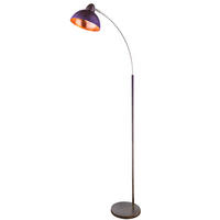 LED STEHLEUCHTE Anita Messing Braun - Braun, Metall (51/25/155cm) - Globo Lighting