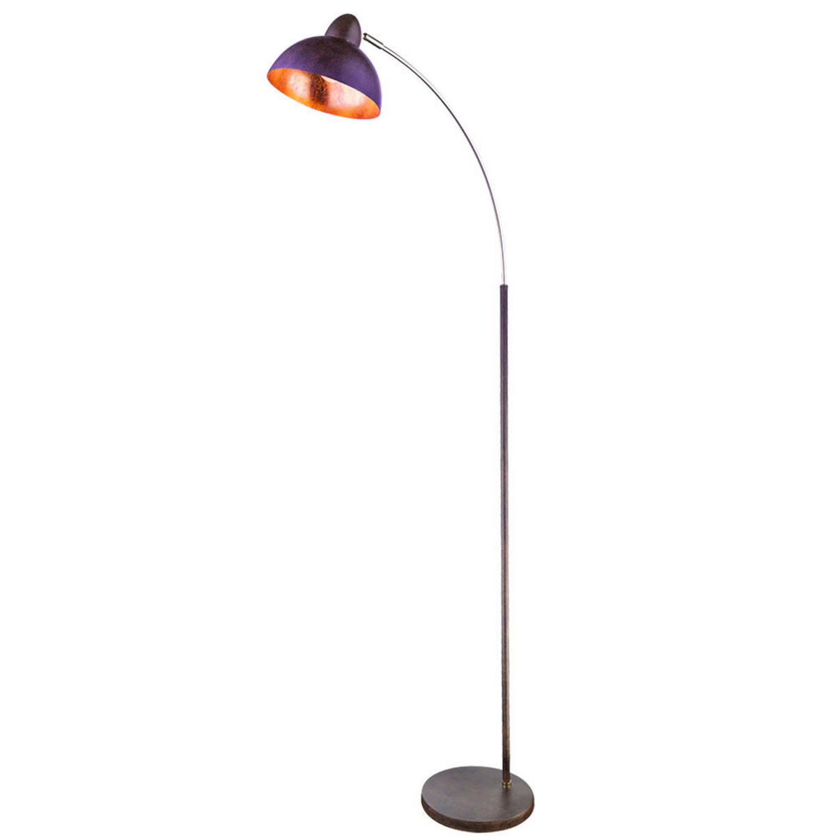 LED STEHLEUCHTE Anita Messing Braun - Braun, Metall (51/25/155cm) - Globo Lighting