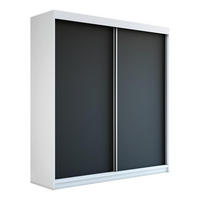 SCHWEBETÜRENSCHRANK 120 CM PAX Farbe: Weiß / schwarz / schwarz - Schwarz/Weiß, Holzwerkstoff (120/215/59.5cm) - A&J MöbelLand