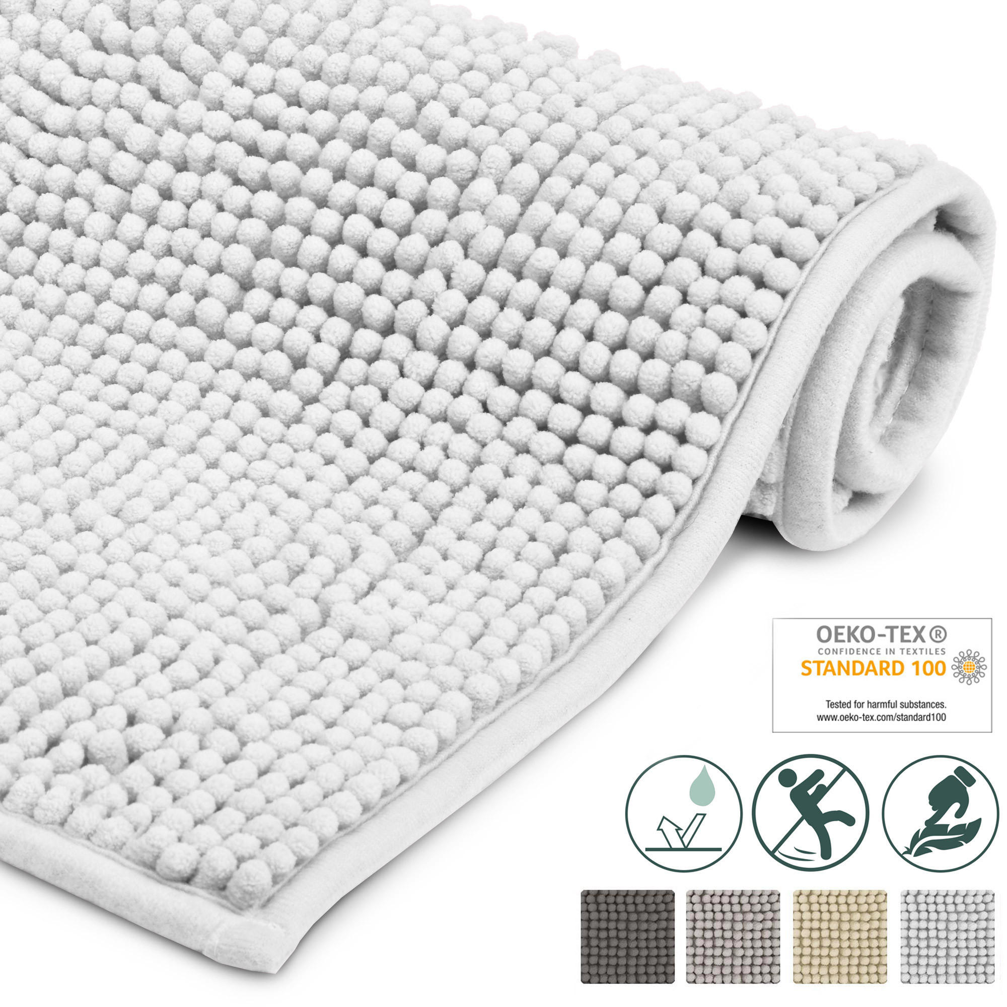 VORLEGER MATTE BeauMare WR 50/80 cm Weiß - Weiß, Textil (50/80cm) - Beautissu 