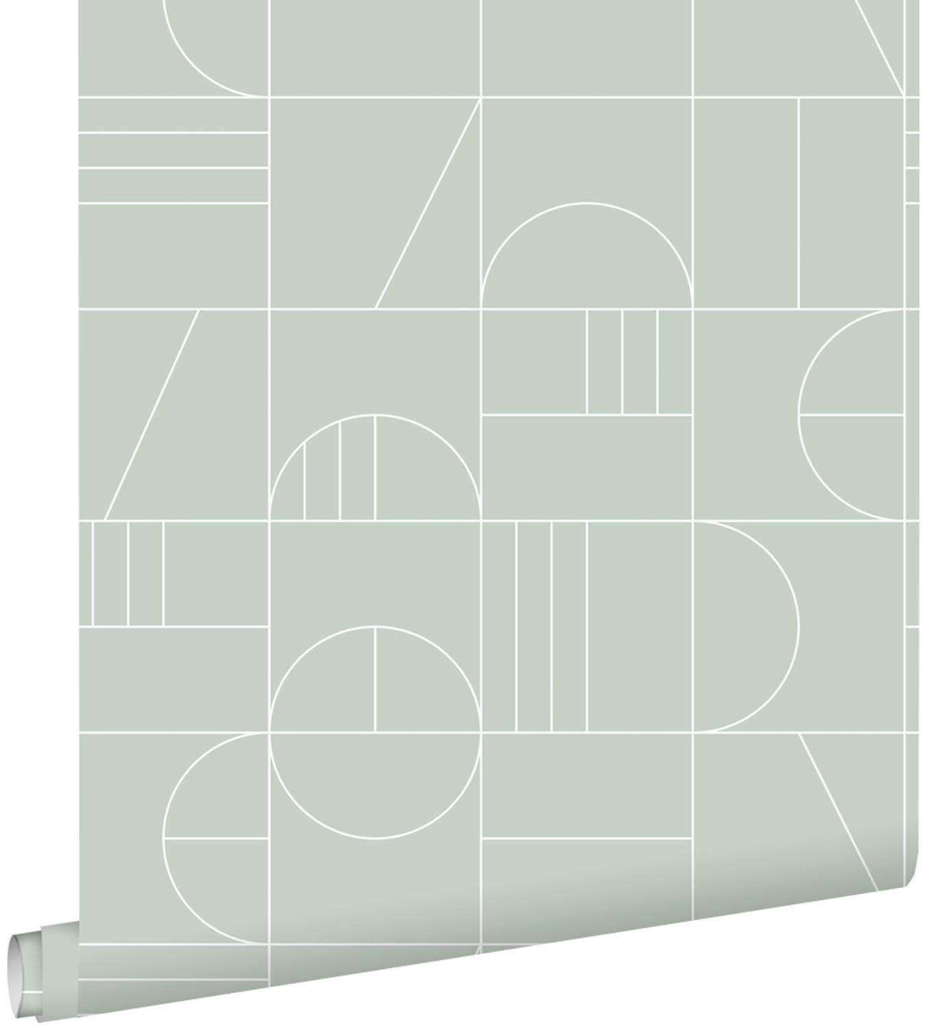TAPETE Art Decó Muster 53 cm x 10.05 m - Grün, Papier (53/1000cm) - ESTAhome
