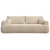 SCHLAFSOFA Ovo Hellbeige 250 cm - Ecru/Schwarz, Kunststoff/Textil (250/92/110cm) - Selsey