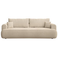 SCHLAFSOFA Ovo Hellbeige 250 cm - Ecru/Schwarz, Kunststoff/Textil (250/92/110cm) - Selsey