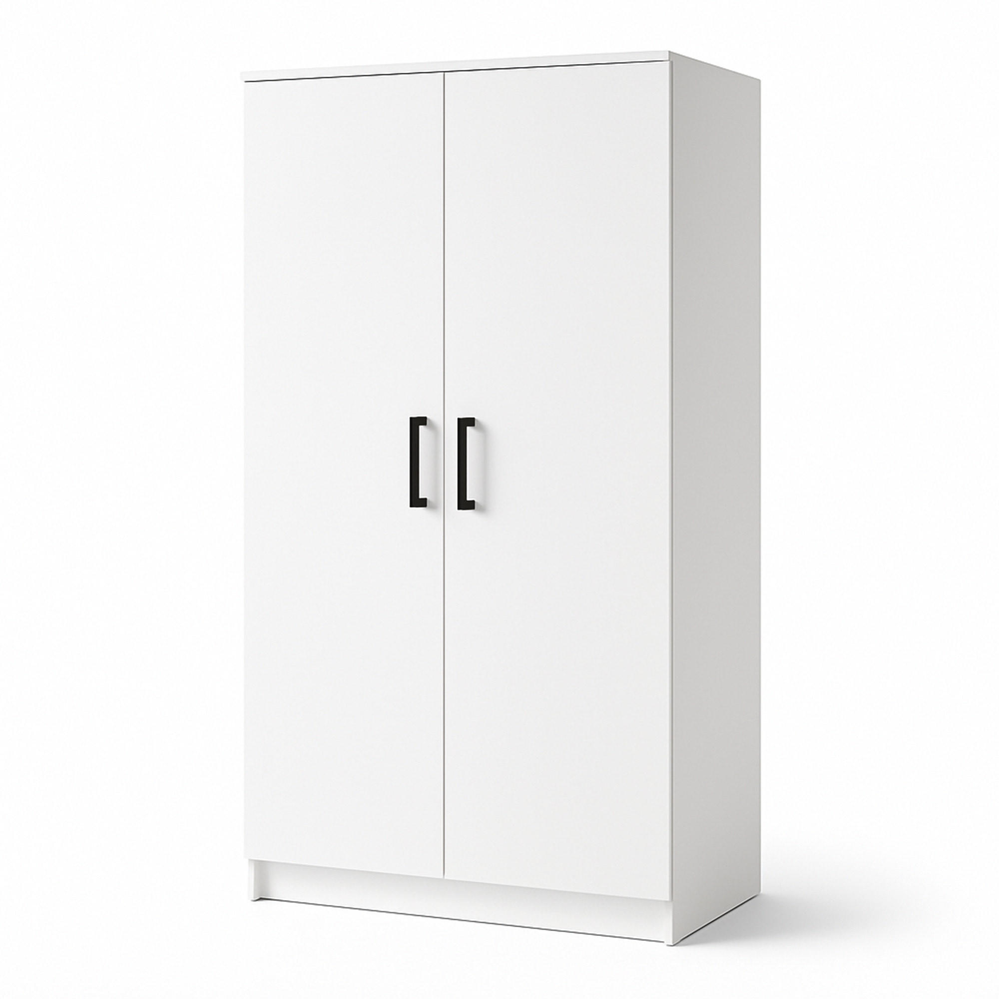 DREHTÜRENSCHRANK Tamara 90 cm, 2-türig, weiß - Weiß, Kunststoff (180/180/90cm) - Margaret Hadas24