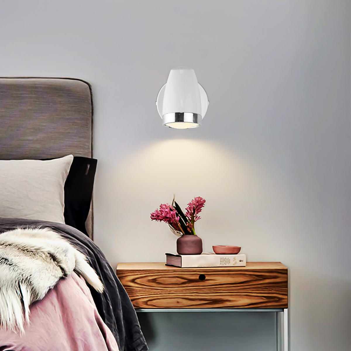 DECKENSTRAHLER Glanzar 13.5/5.6/8 cm - Weiß, Kunststoff (8/13.5/5.6cm) - ZMH