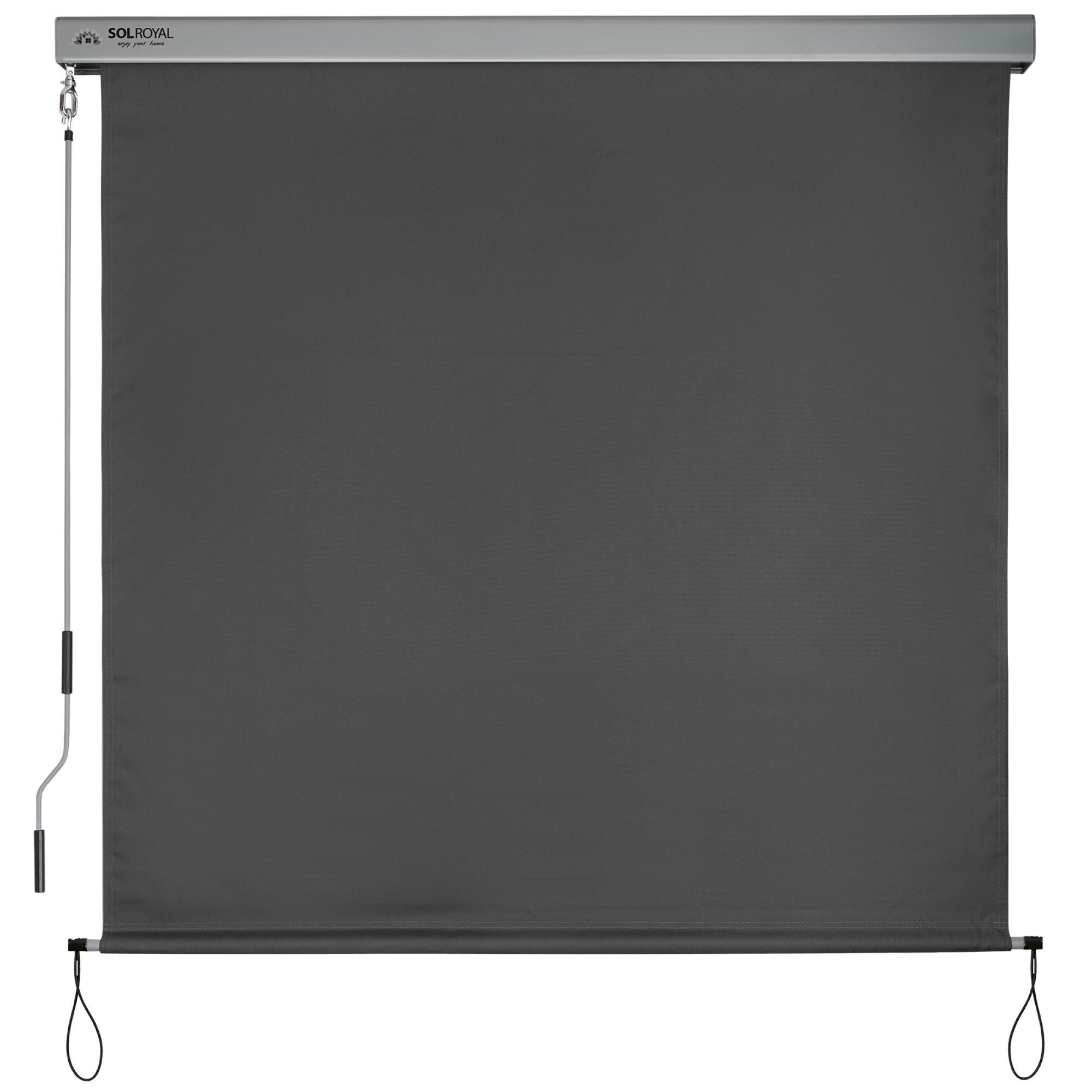 SENKRECHTMARKISE SolVision MS5 1,6/2,5 m Anthrazit - Anthrazit, Kunststoff (160/250/1cm) - Sol Royal