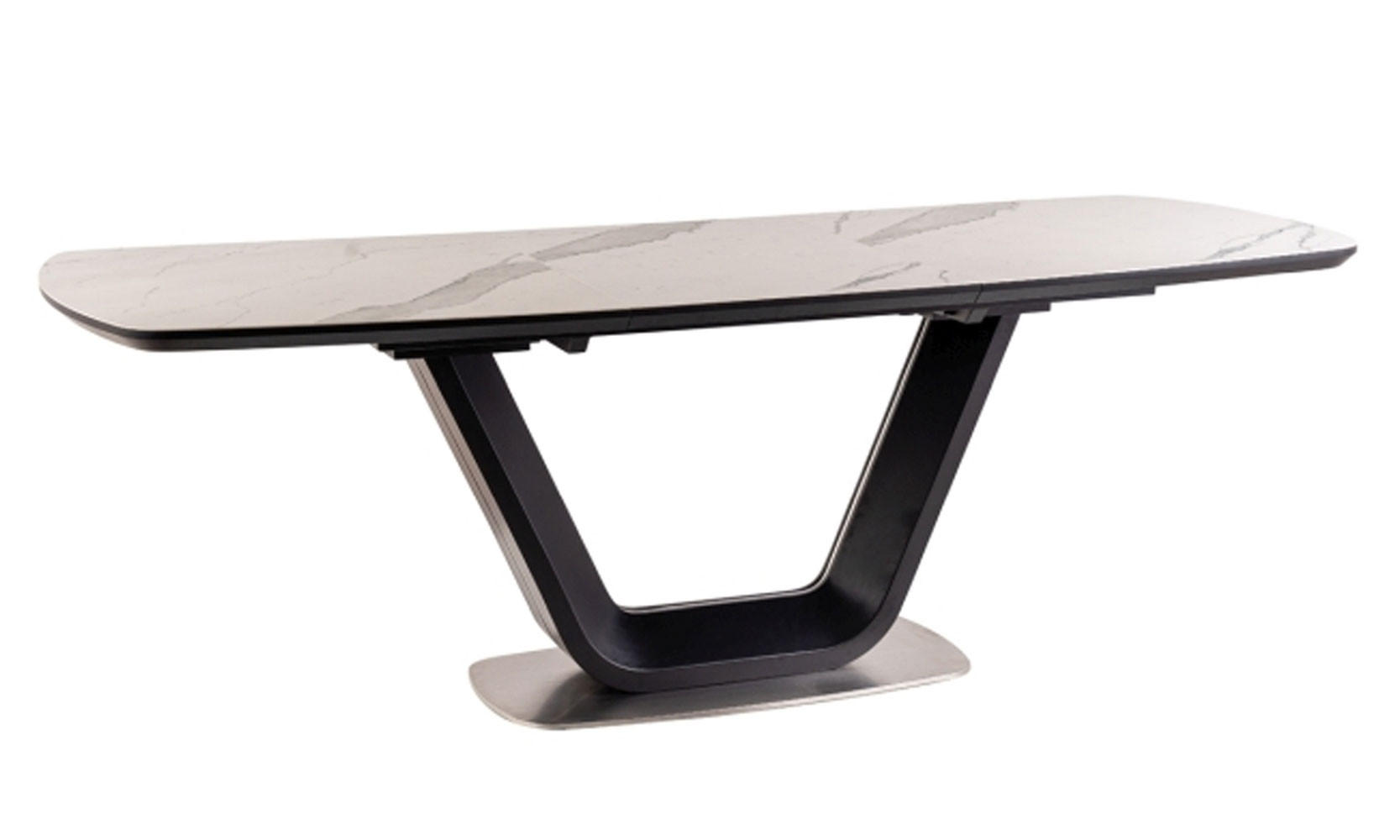 ESSTISCH Accra X / X 160-220 / 90 / 76cm - Weiß, Holz/Keramik (90/220/76cm) - Feldmann-Wohnen