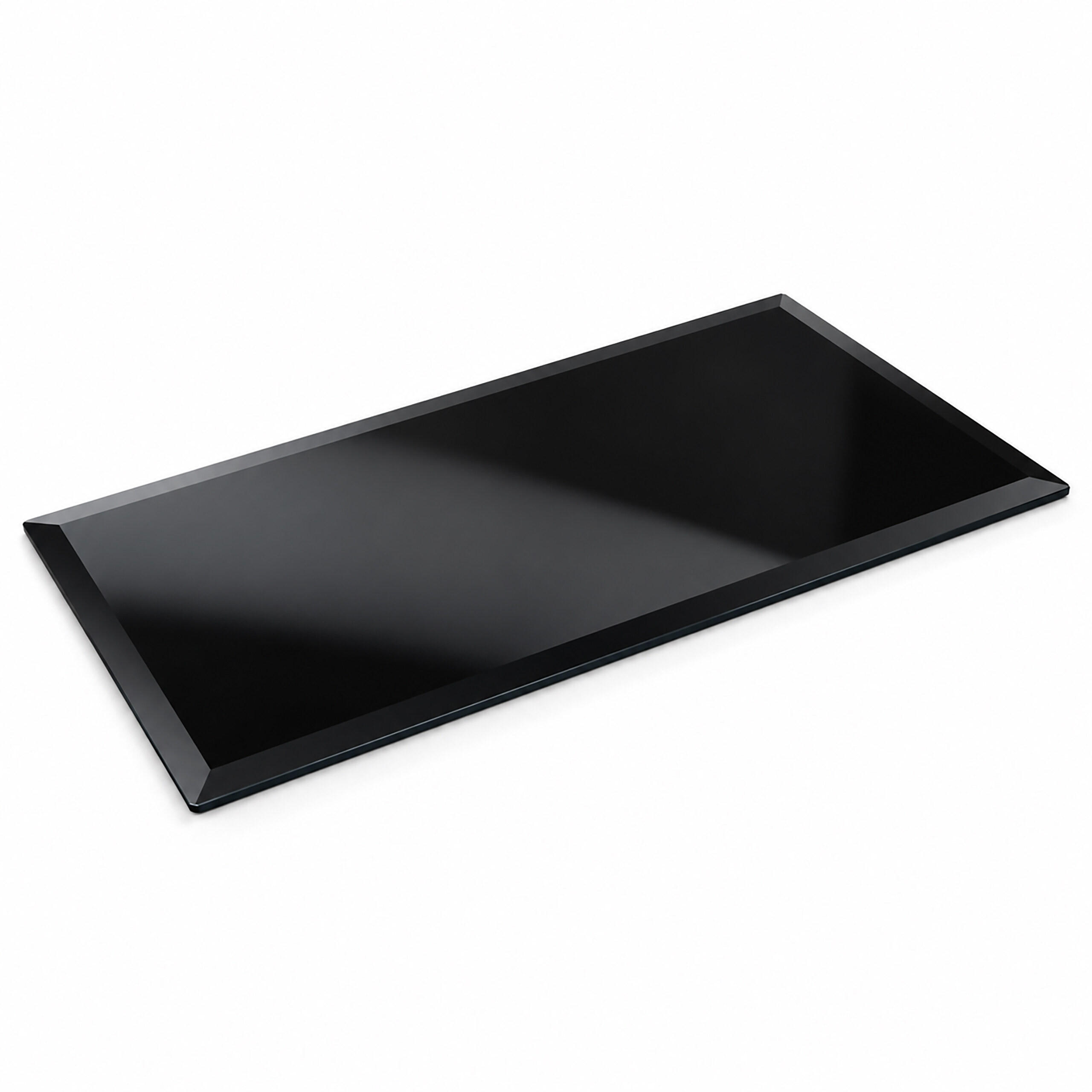 Relaxdays Glasplatte Schwarz 120x0.6x65 cm