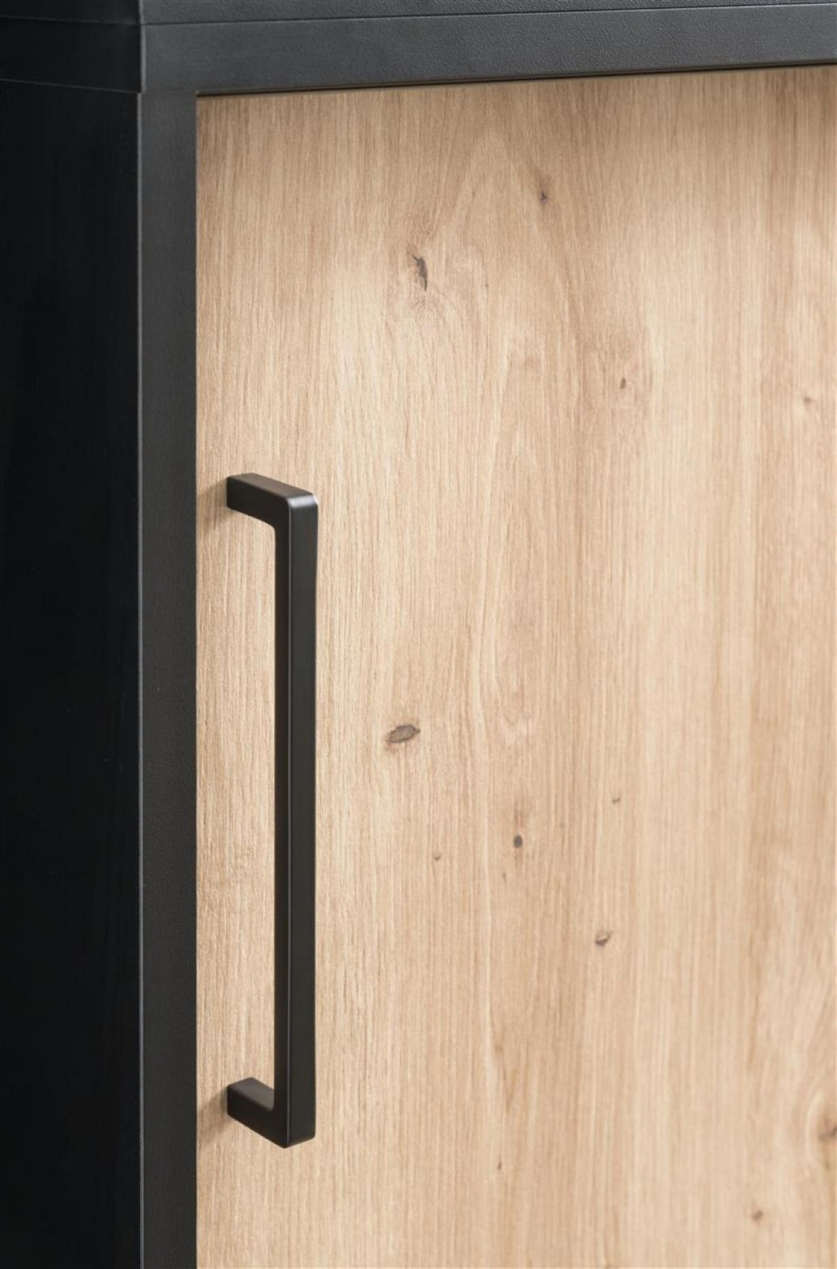 AKTENSCHRANK Raven Small 84x51x41 cm Eiche/Schwarz - Schwarz, Holz (51/84/41cm) - PROREGAL