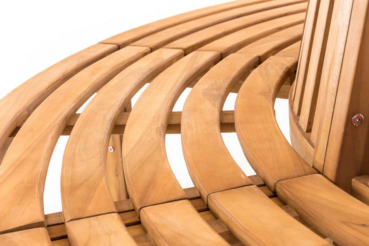 BAUMBANK Nova rund 200 cm teak - Braun, Holz (200/89.5/200cm) - TPFGarden