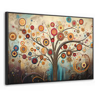 LEINWAND Bilder mit Rahmen - Baum - Baum des Lebens - Farbe - 120x80 - Braun, Textil (120/80cm) - MuchoWow
