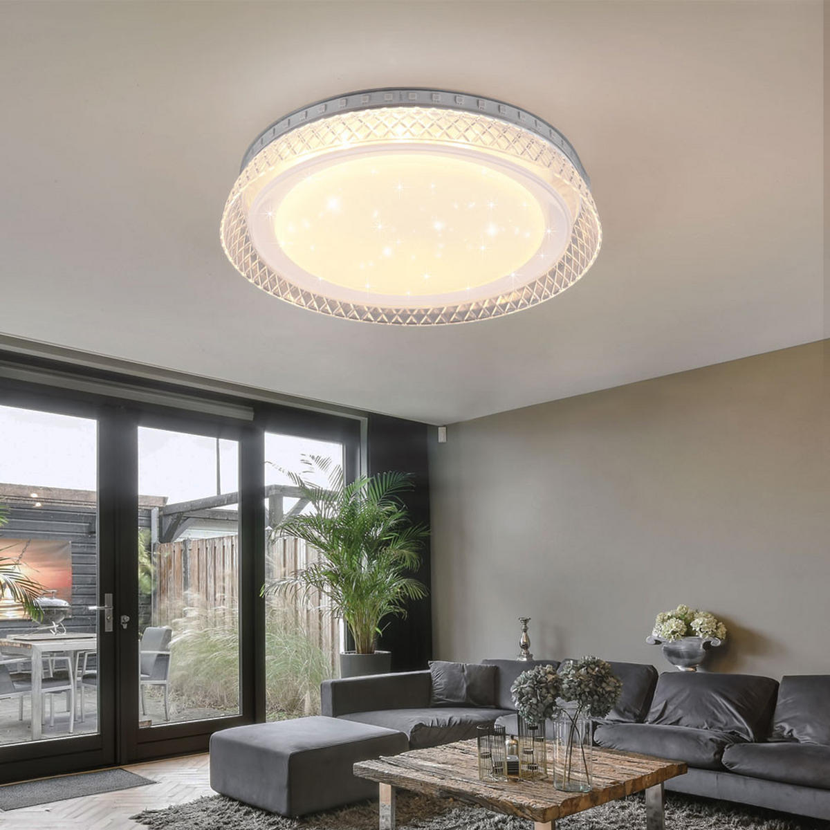 LED DECKENLEUCHTE Kunststoff Weiß - Weiß, Kunststoff (28/28/5cm)