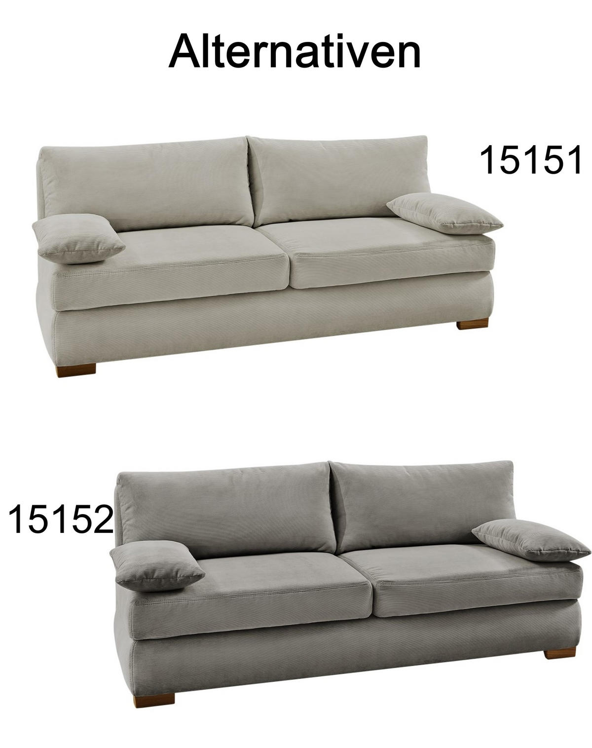 DAUER-SCHLAFSOFA Federkern Topper Bettkasten B201/T110/H88 cm, Liegefläche 160x200 cm, Feincord Hellgrau / 15152 - Wildeiche/Hellgrau, Holz/Textil (201/88/110cm) - luma-home