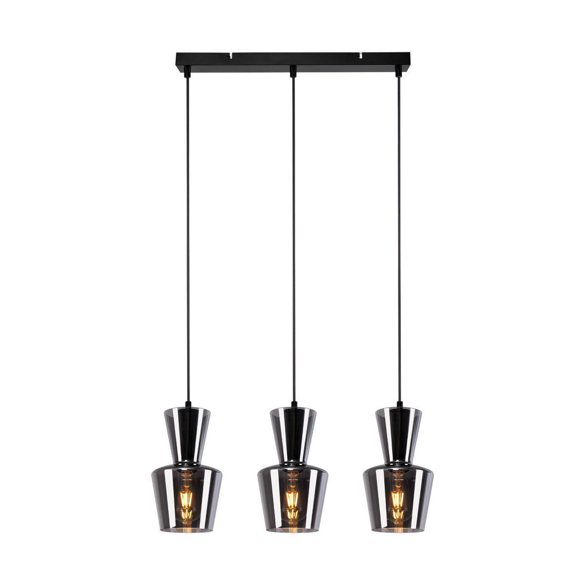 HÄNGELEUCHTE Fyxxu 15.0/150.0/56.0 cm - Grau, Glas (56/15/150cm) - ZMH