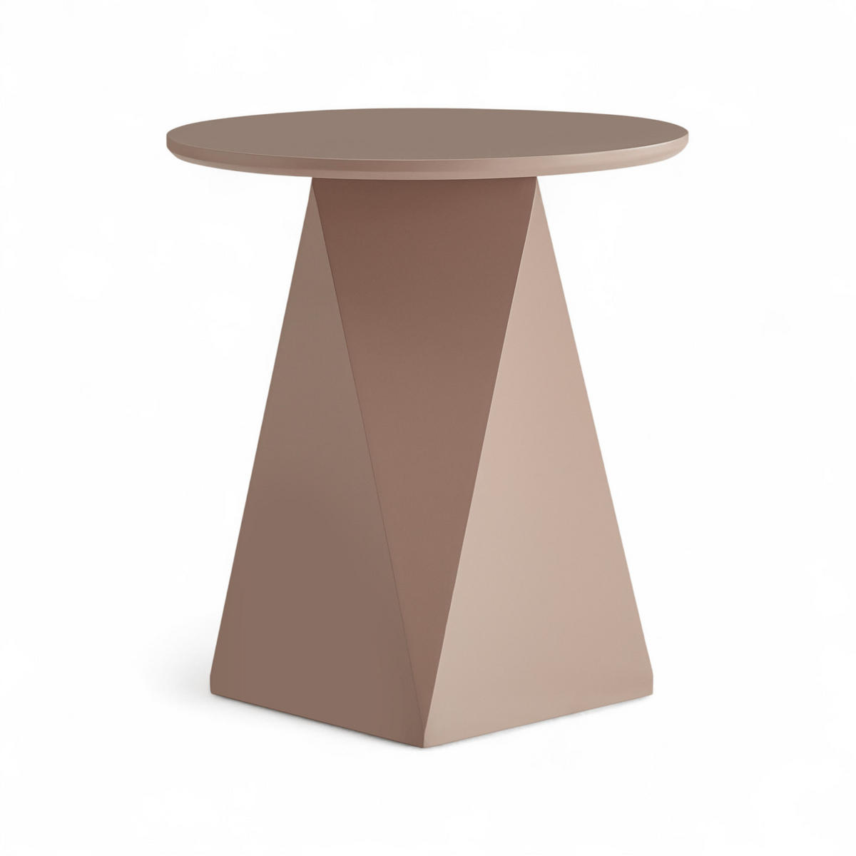 COUCHTISCH rund Mocha Mousse 50/50/50 cm - Hellbraun/Rotbraun, Holzwerkstoff (50/50/50cm) - Furnhouse