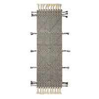 KELIM-TEPPICHLÄUFER Edessa 66/200 cm - Schwarz, Textil (66/200cm) - Homescapes