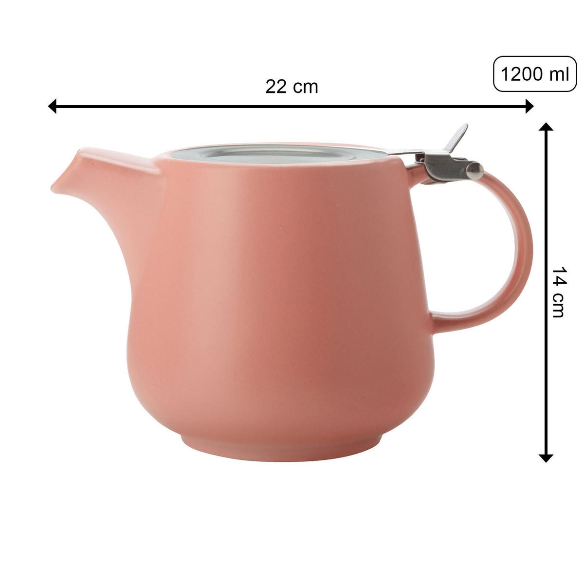 TEEKANNE TINT Koralle 1200 ml - Orange, Metall (1.2L) - Maxwell & Williams