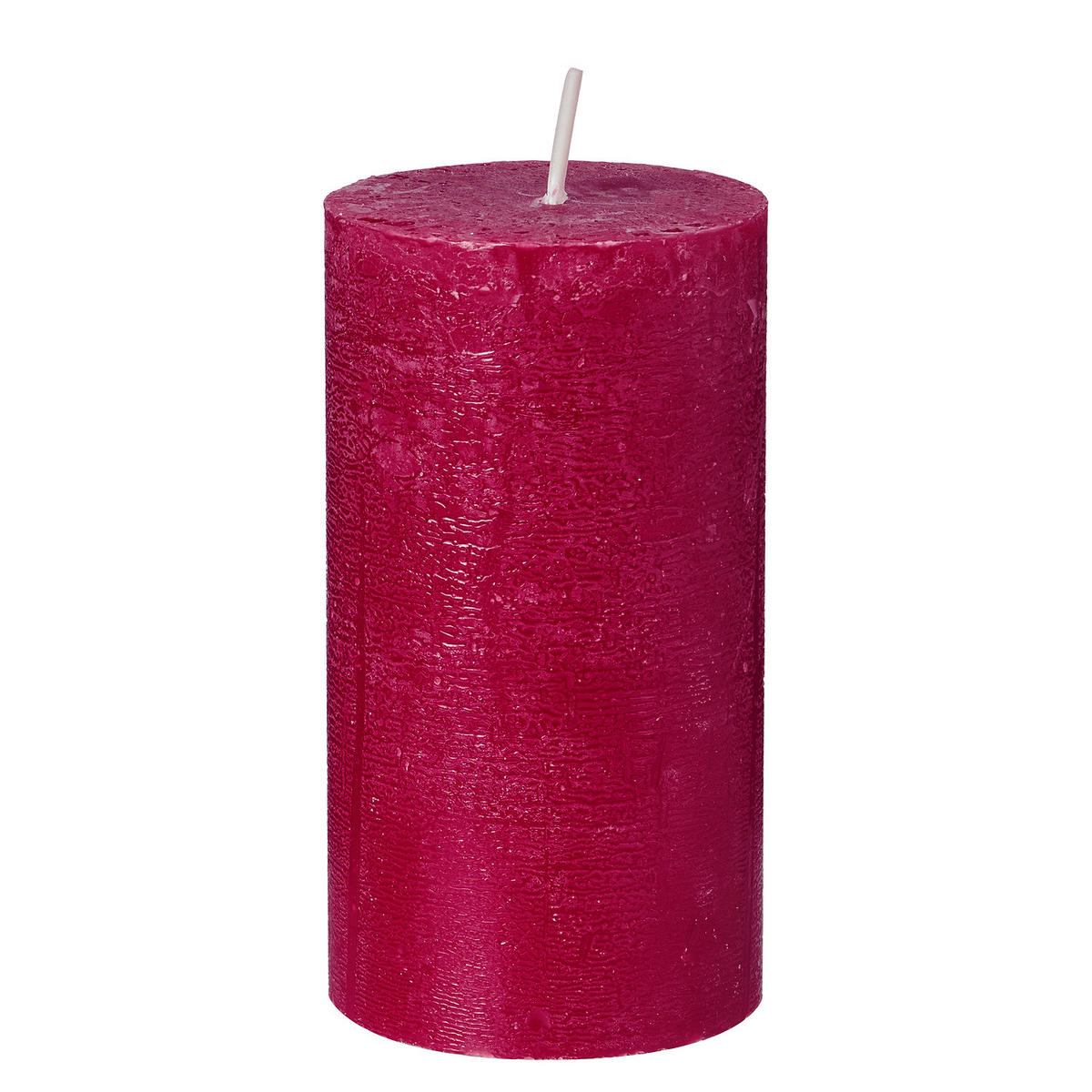 STUMPENKERZE (12er Set) Rustic - Kirschrot, Paraffin (13cm) - Butlers