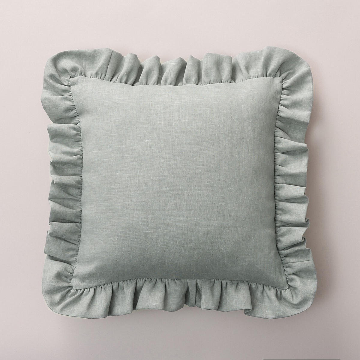 KISSENHÜLLE Charlotte 45x45 cm mit Rüsche - Grau, Textil (45/1cm) - Dekoria