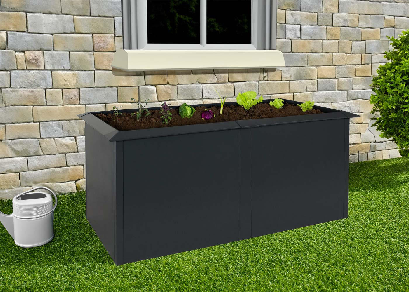 HOCHBEET Anthrazit - Anthrazit, Metall (170/78/90cm) - MCW