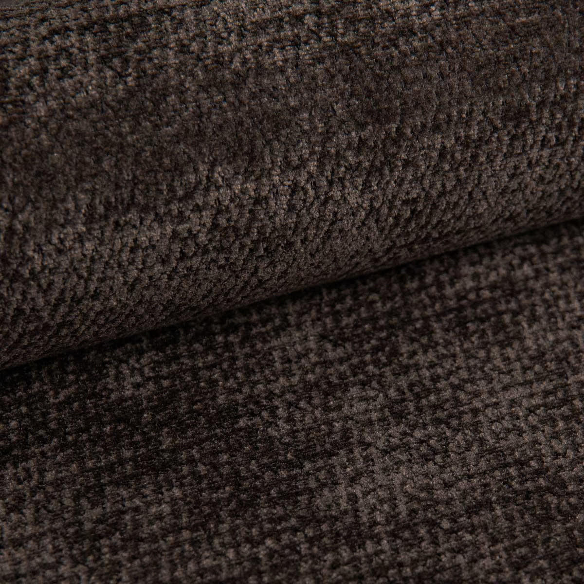 WOHNLANDSCHAFT ASPRA LM Braun Chenille mit Schlaffunktion - Dunkelbraun, Holz (295/85/140cm) - MASSENO