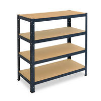 SCHWERLASTREGAL HOME 100x45x60 cm in anthrazit mit 4 Böden und 175 kg Traglast pro Boden - Anthrazit, Metall (45/100/60cm) - shelfplaza