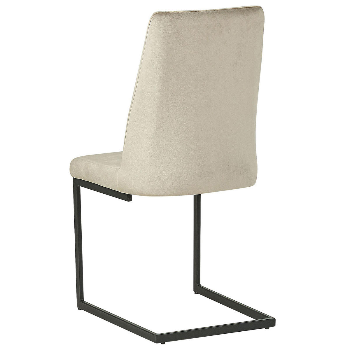ESSZIMMERSTUHL 2er-Set Samtstoff Grau Lavonia - Grau, Textil/Metall (47/95/50cm) - Beliani