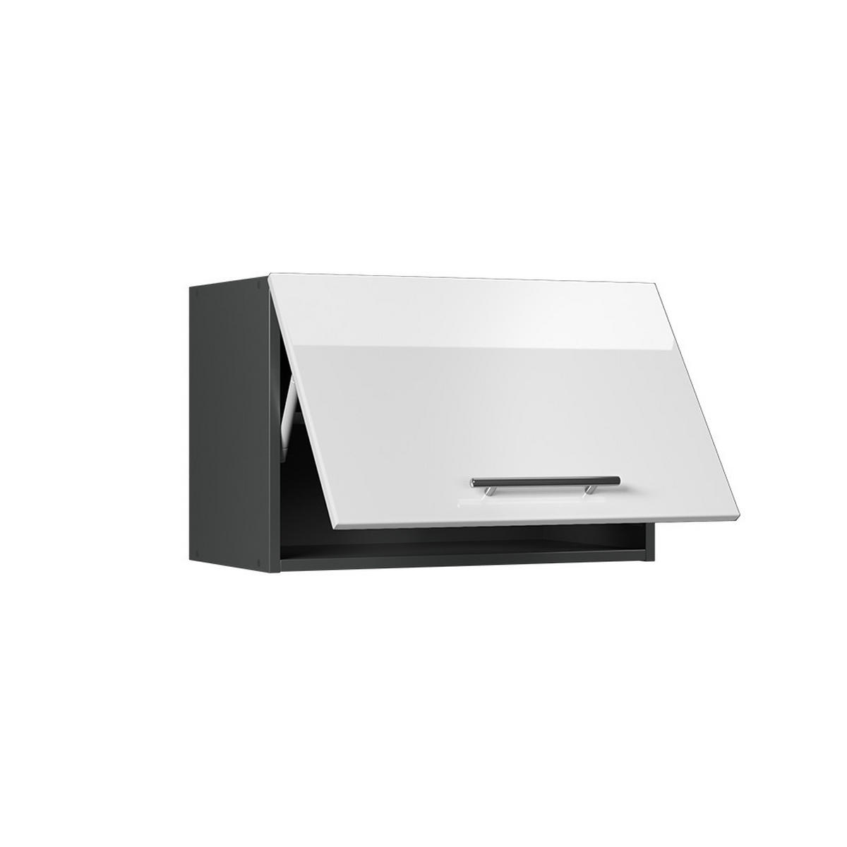 HÄNGESCHRANK Fame-Line, Weiß Hochglanz/Anthrazit, 60 cm - Weiß Hochglanz/Anthrazit, Holzwerkstoff (60/40/34.1cm) - Vicco