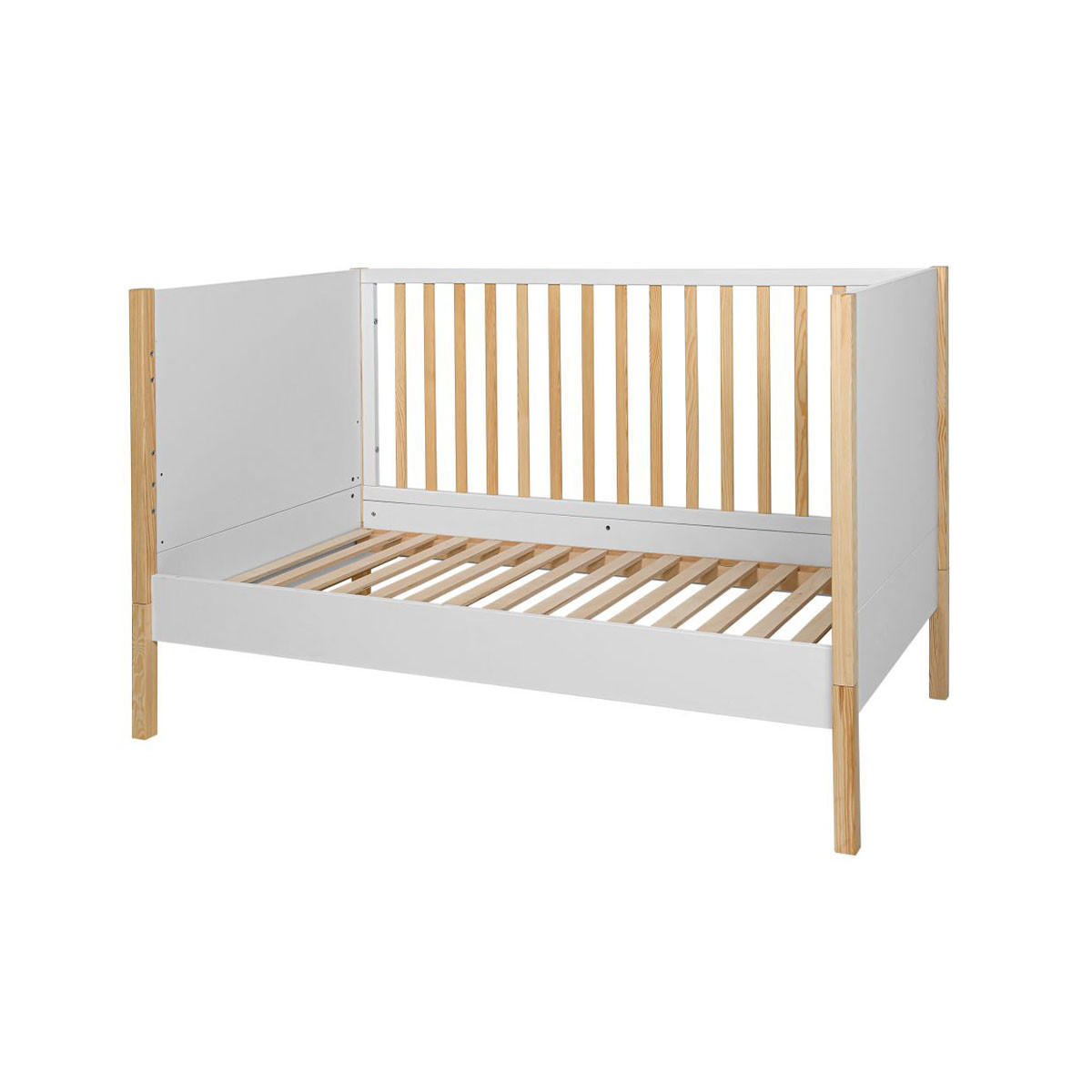 GITTERBETT 70/140 Juliette Weiß und Holz - Weiß, Holzwerkstoff (70/140cm) - Petits-meubles