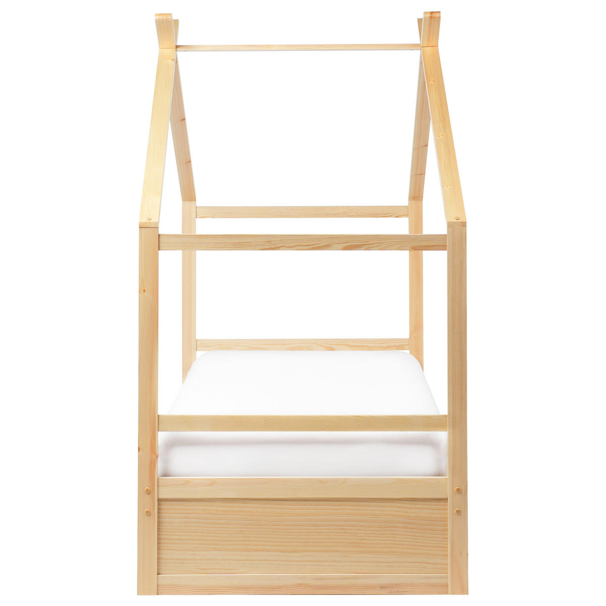 KINDERBETT 90x200 cm Heller Holzfarbton Orgeval - Hellbraun, Holz (90/200cm) - Beliani
