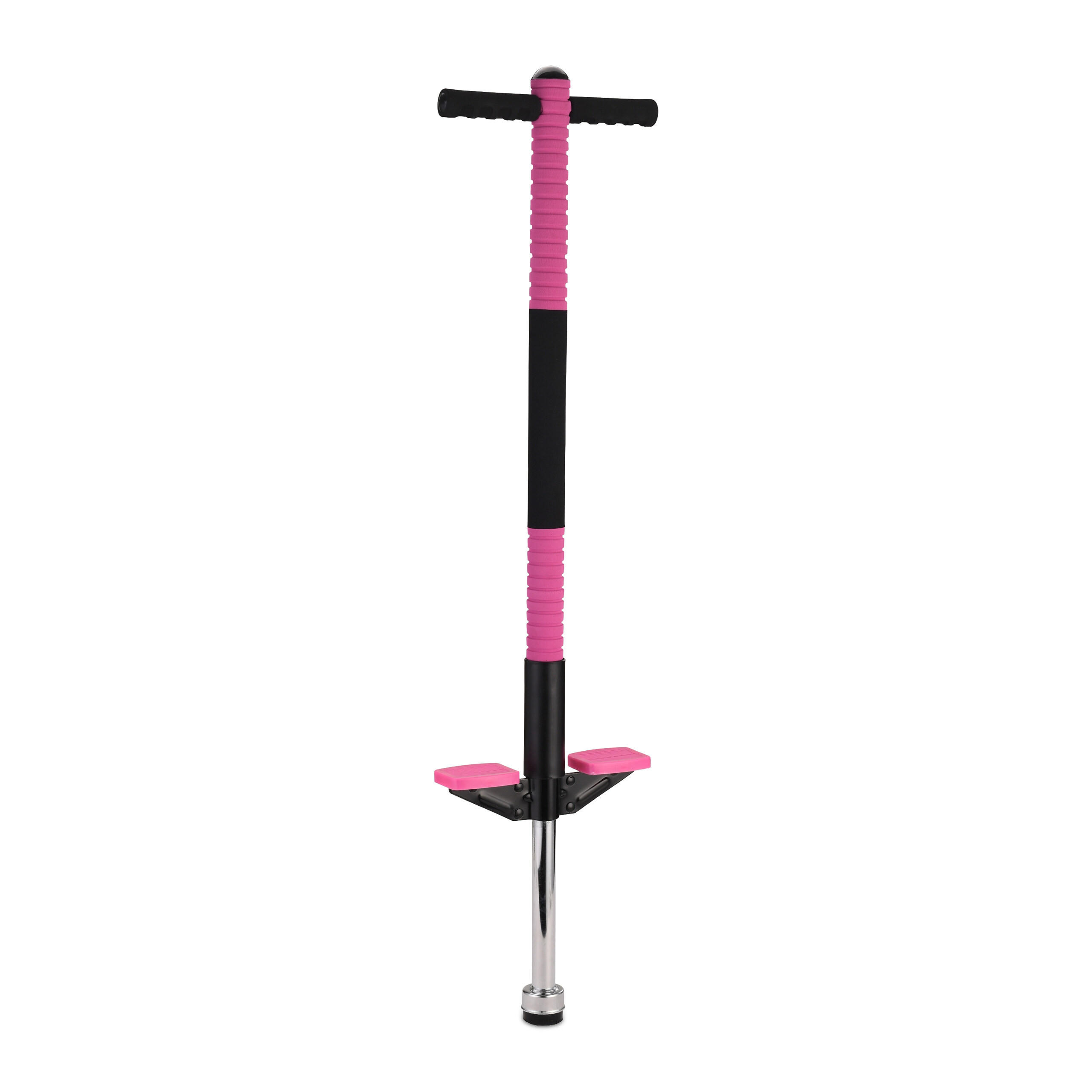 Relaxdays POGO-TYČ Růžová nerezová ocel 15-35 kg