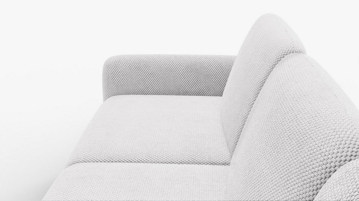 ECKSOFA FEBE 5-Sitzer rechts, creme - Creme/Schwarz, Holz/Textil (271/190cm) - Courtois Laville