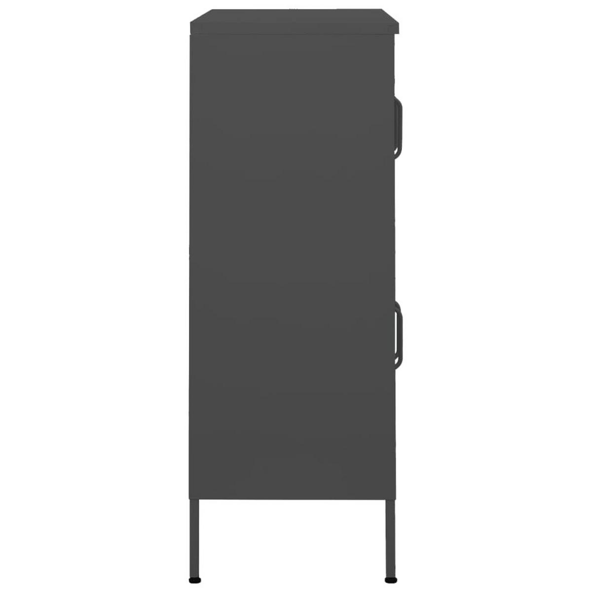 LAGERSCHRANK Anthrazit 80/35/101,5 Cm Stahl - Anthrazit, Metall (35/101.5/80cm) - vidaXL
