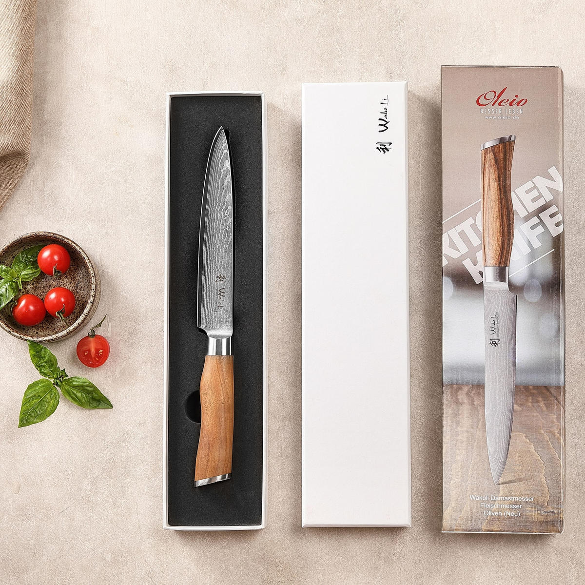 TRANCHIERMESSER 17 cm - Braun, Holz/Metall (30cm) - Wakoli