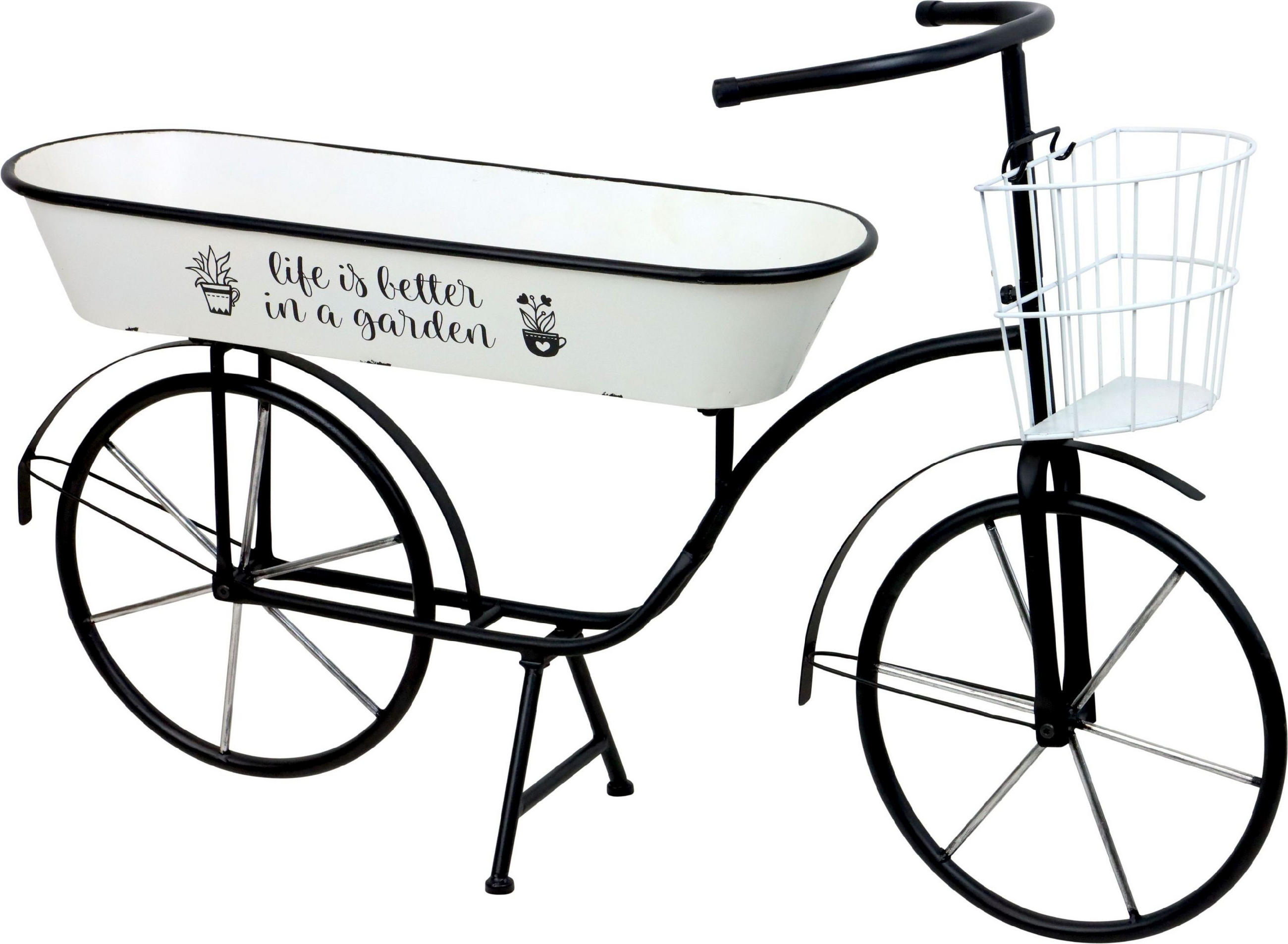 FLOWERBIKE Jardin schwarz - Schwarz, Metall (100/63/35cm) - FURNARO