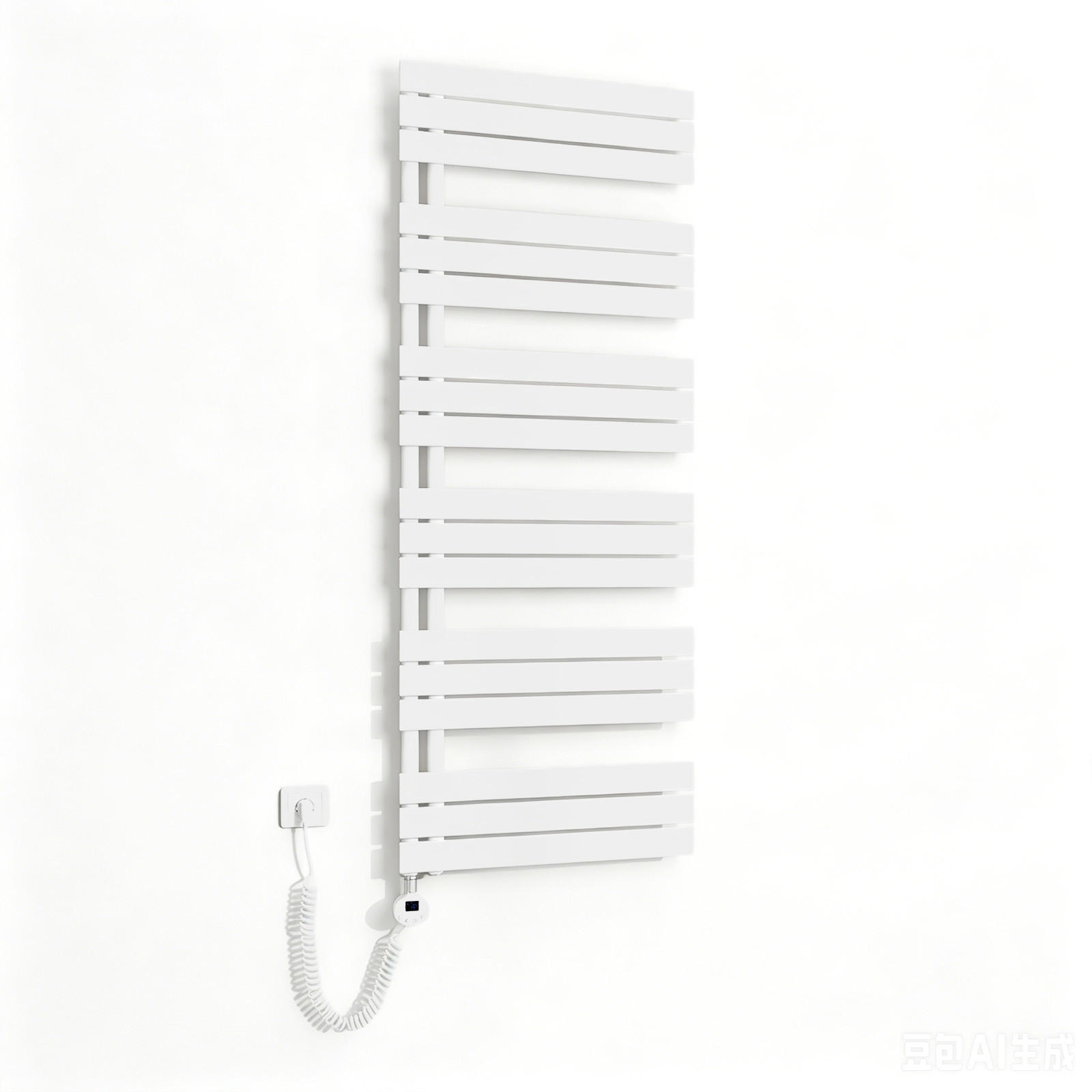 HANDTUCHHEIZKÖRPER 159,9/60 cm weiß elektrisch 1000 W mit WLAN-Thermostat - Weiß, Metall (60/160/5.9cm) - S'AFIELINA