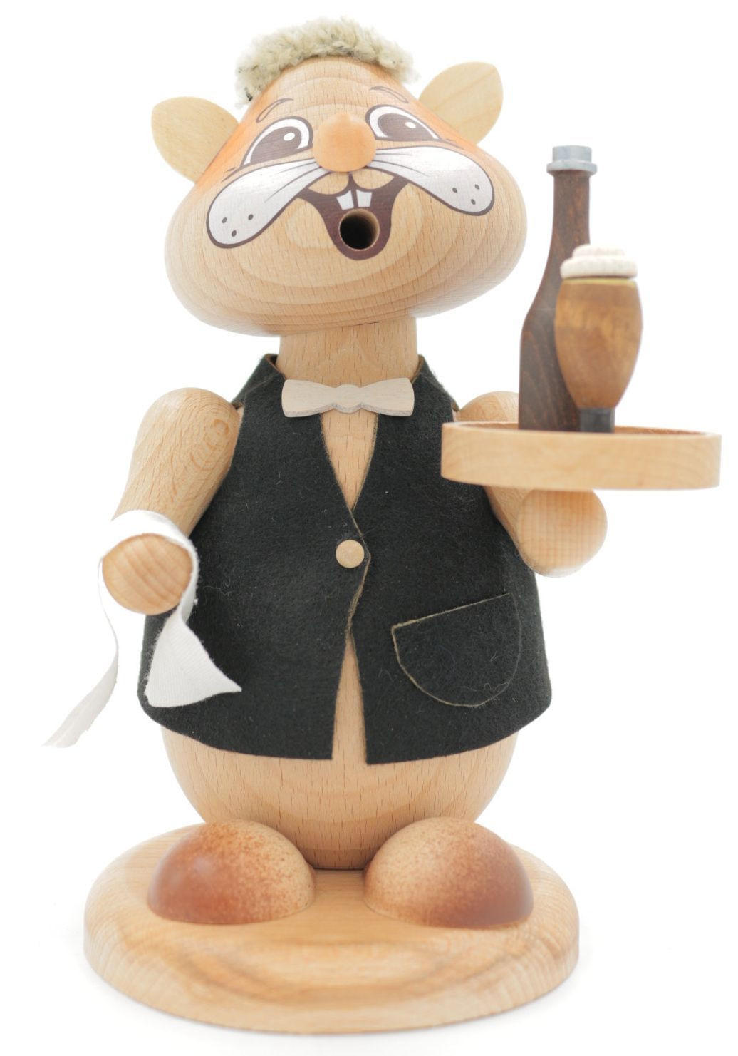 RAUCHFIGUR Hamster Kellner 18 cm - Multicolor, Holz (12/18/0.1cm)