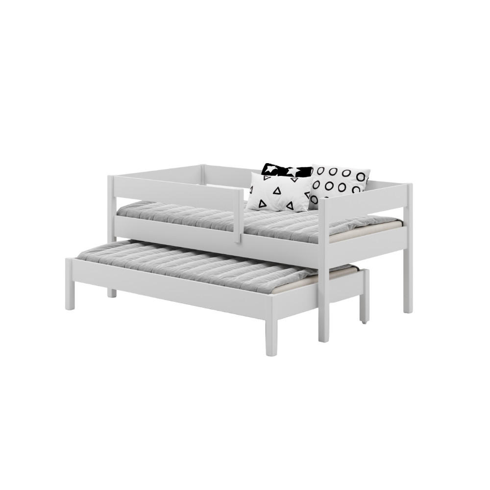 AUSZIEHBETT Junior 140x70 weiß - Weiß, Holzwerkstoff (70/140cm) - LUKDOM