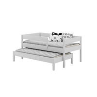 AUSZIEHBETT Junior 160x80 weiß - Weiß, Holzwerkstoff (80/160cm) - LUKDOM