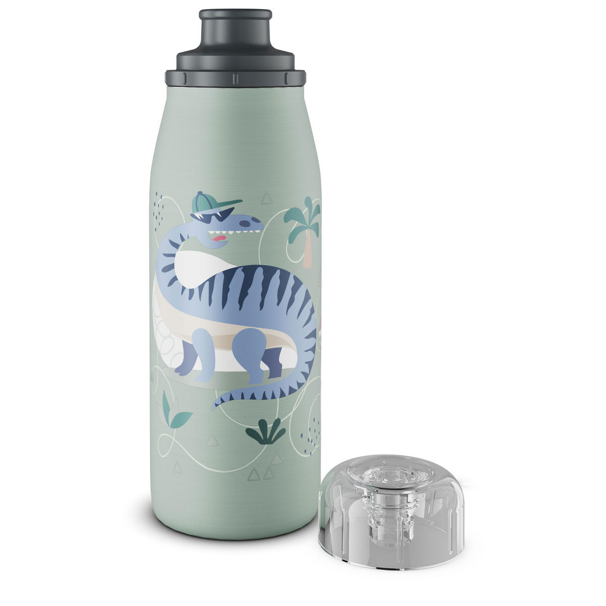 ISOLIER-TRINKFLASCHE KIDS ISO BOTTLE crazy dinos 350 ml - Blau/Grün, Metall (0.35L) - Alfi
